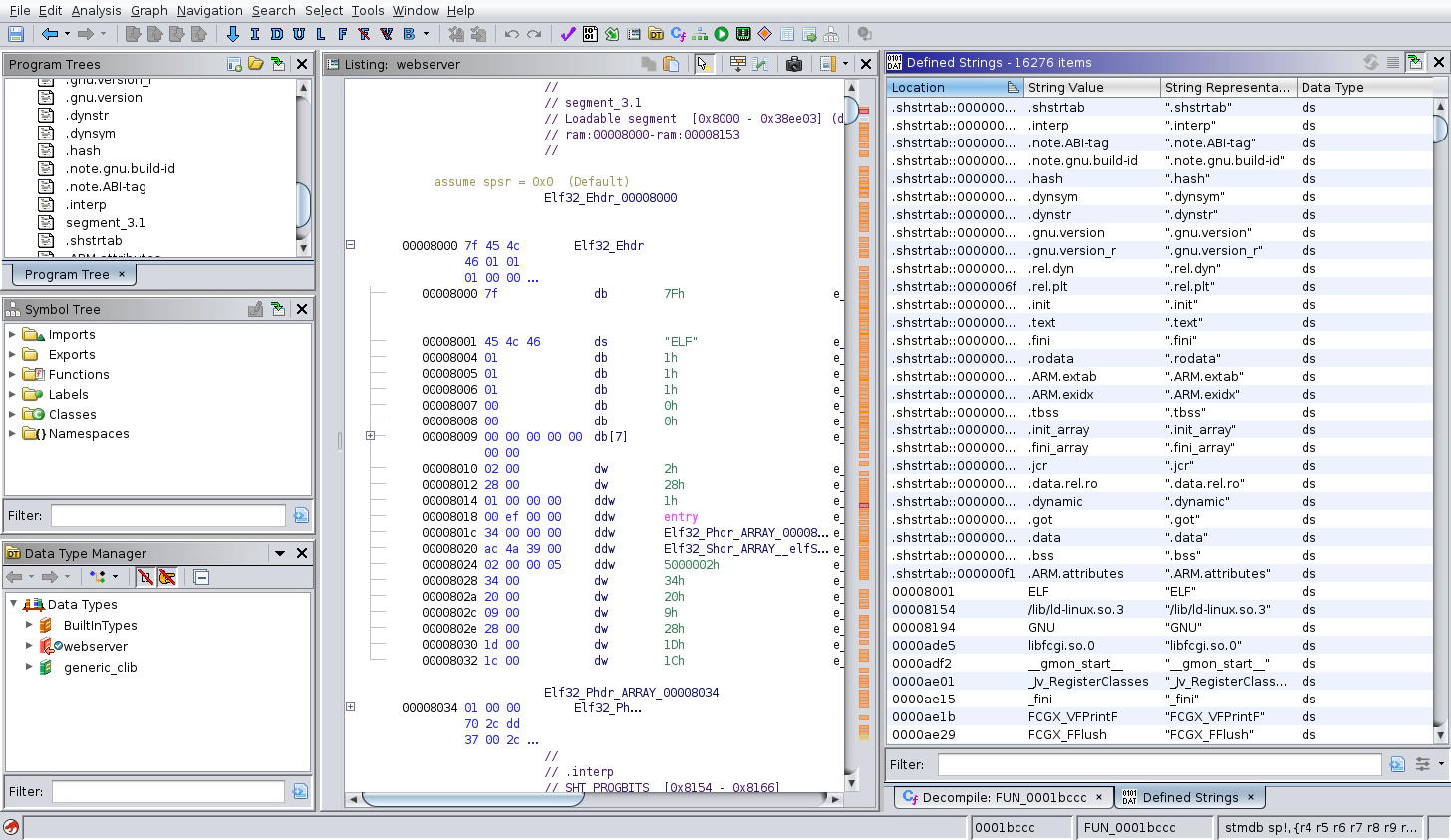 Ghidra Defined Strings