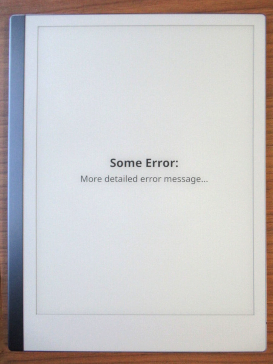 Example Error Message
