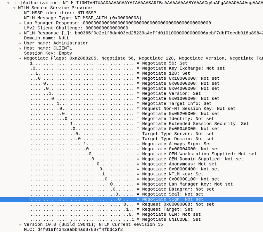 Signing not available for HTTP connection